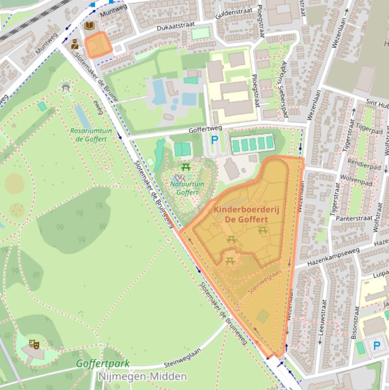 Kaart van postcodegebied 6532AD.