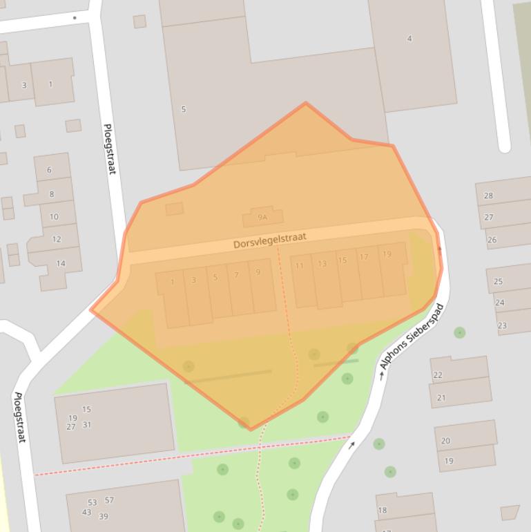 Kaart van postcodegebied 6532AH.