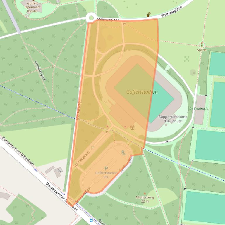Kaart van postcodegebied 6532AJ.