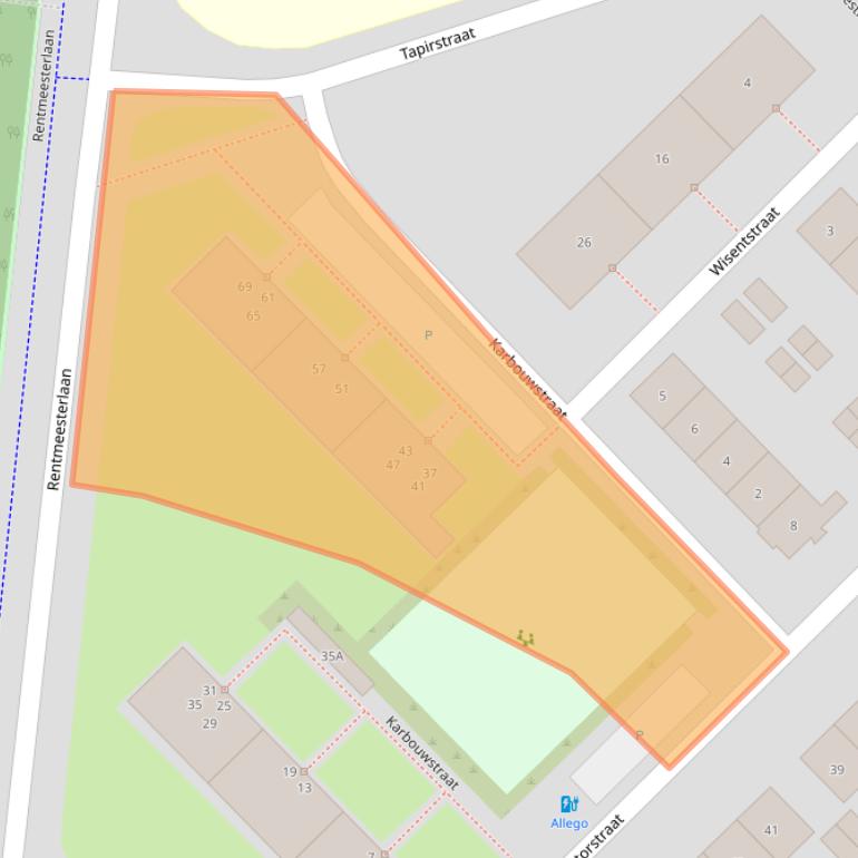 Kaart van postcodegebied 6532AX.