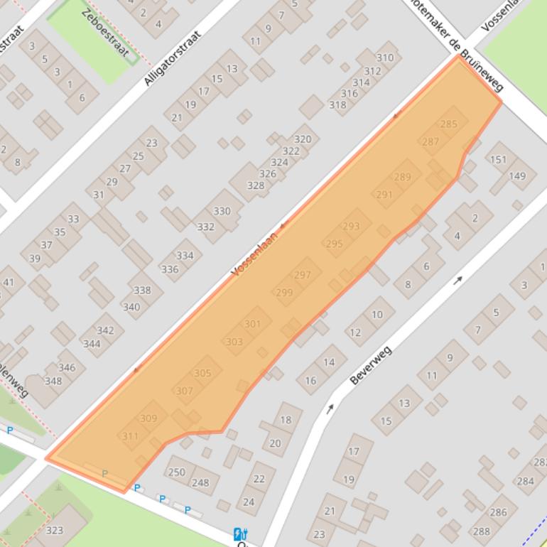 Kaart van postcodegebied 6532BD.