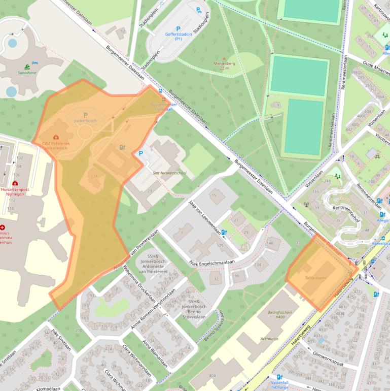 Kaart van postcodegebied 6532CL.