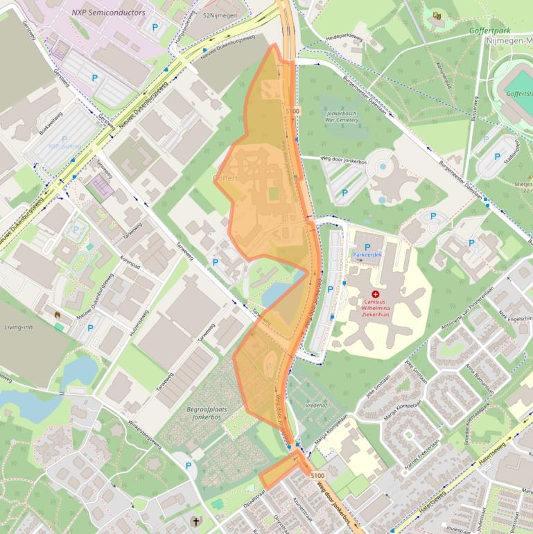 Kaart van postcodegebied 6532CN.