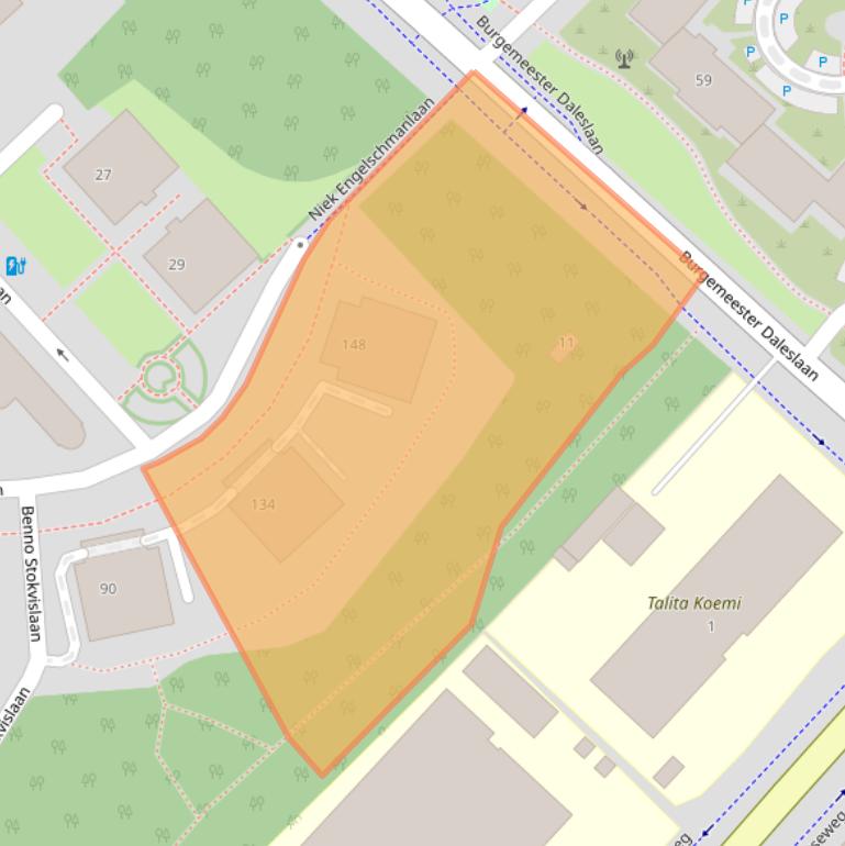 Kaart van postcodegebied 6532CT.