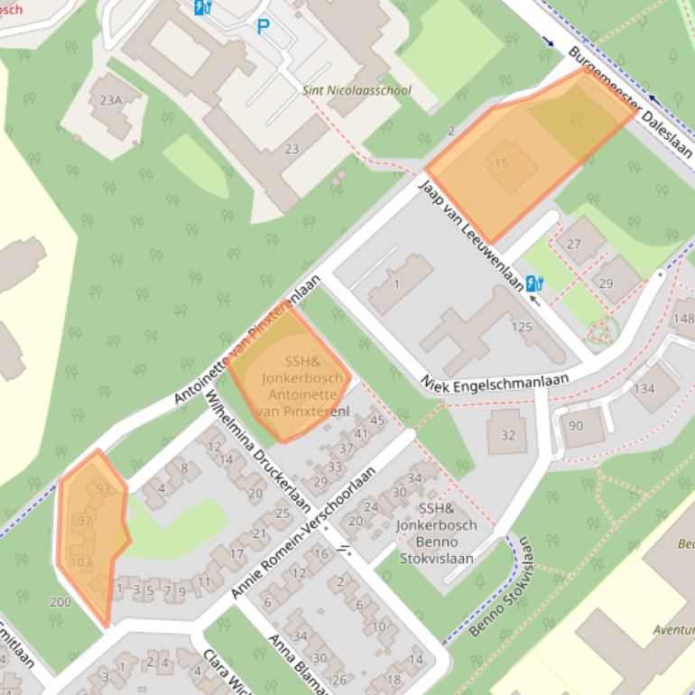 Kaart van postcodegebied 6532CV.