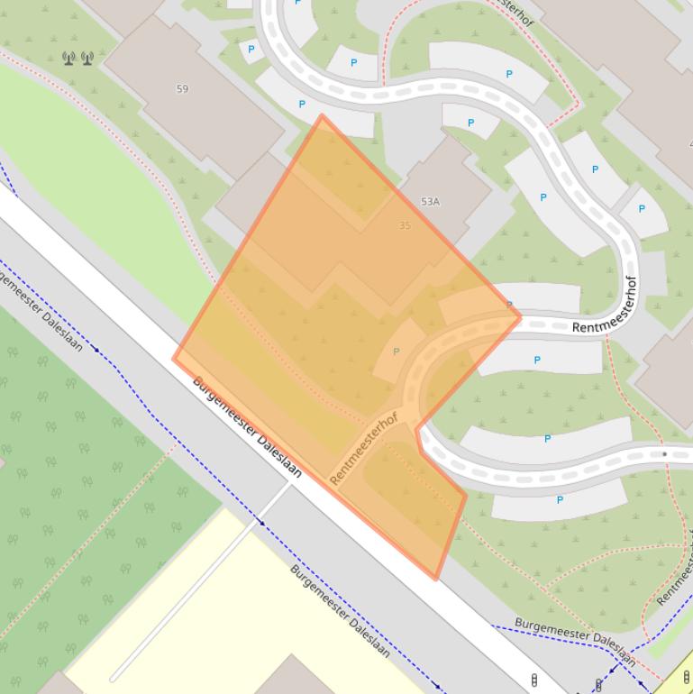 Kaart van postcodegebied 6532DA.