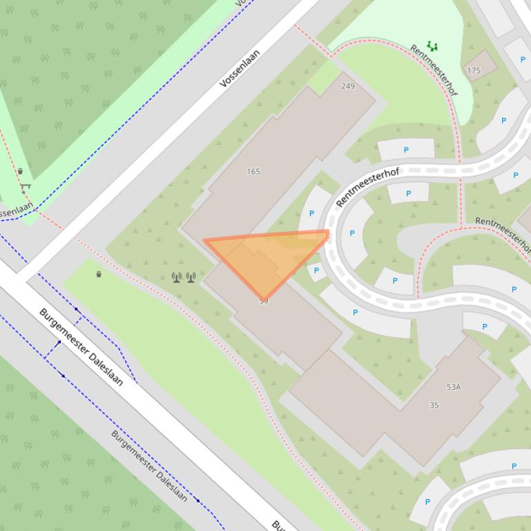 Kaart van postcodegebied 6532DE.