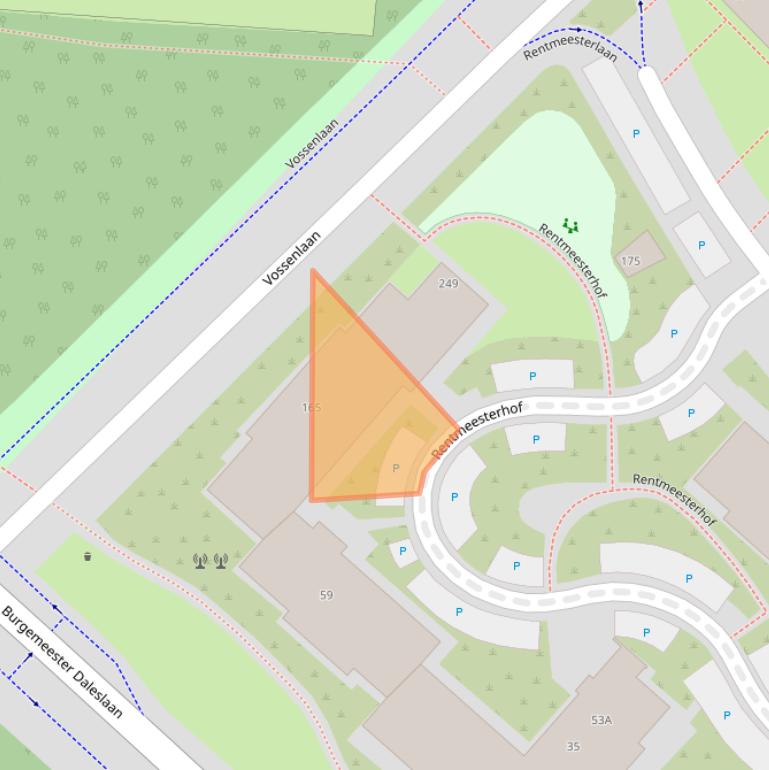 Kaart van postcodegebied 6532DJ.