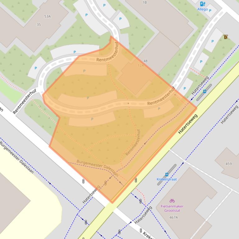 Kaart van postcodegebied 6532DL.