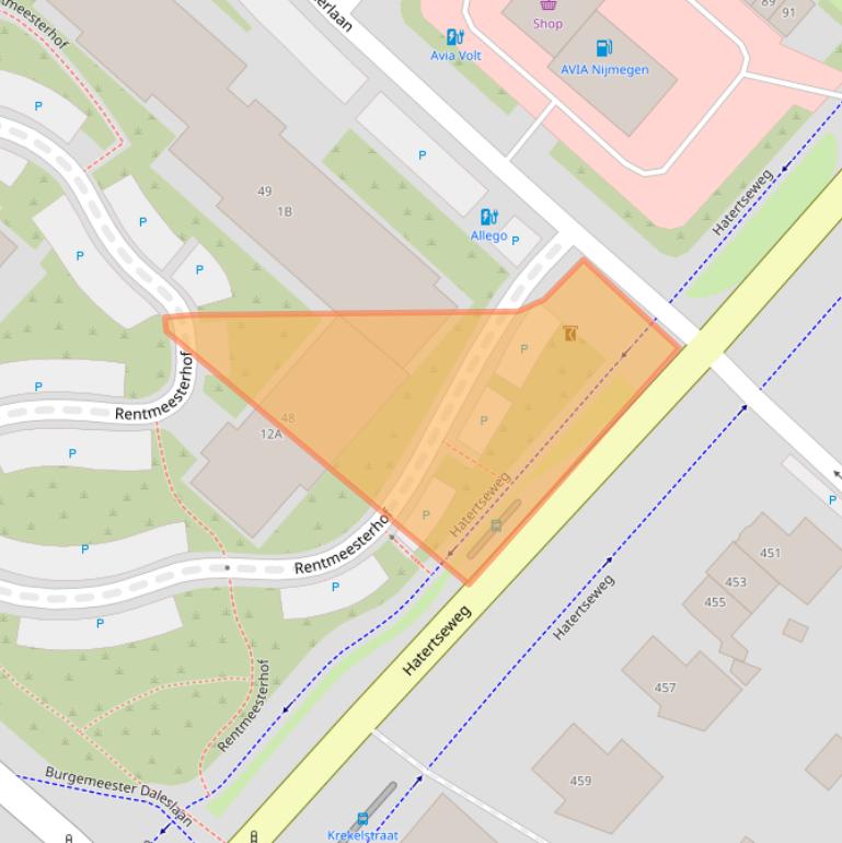 Kaart van postcodegebied 6532DM.