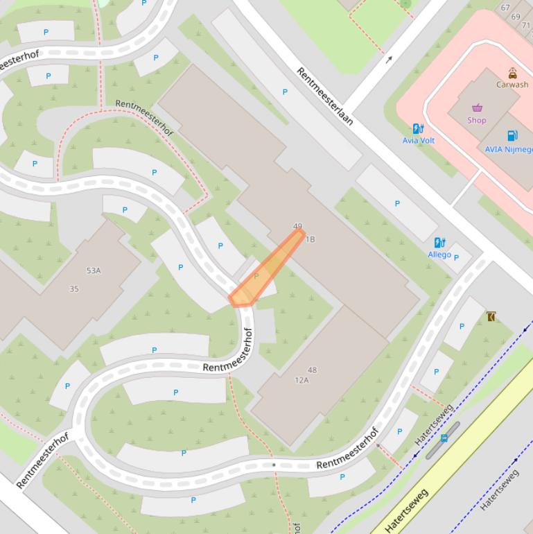 Kaart van postcodegebied 6532DS.