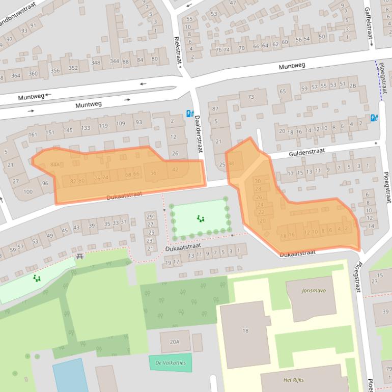 Kaart van postcodegebied 6532RH.