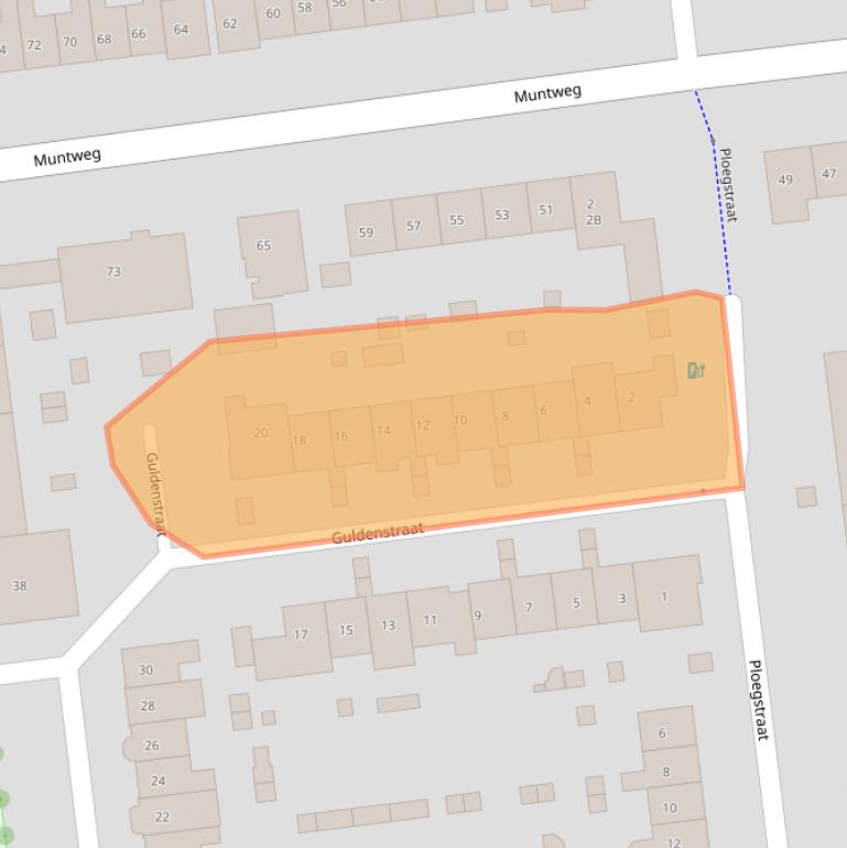 Kaart van postcodegebied 6532RL.