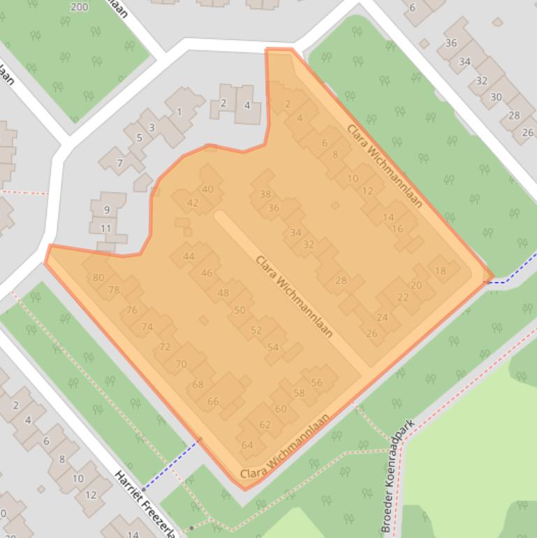 Kaart van postcodegebied 6532SG.