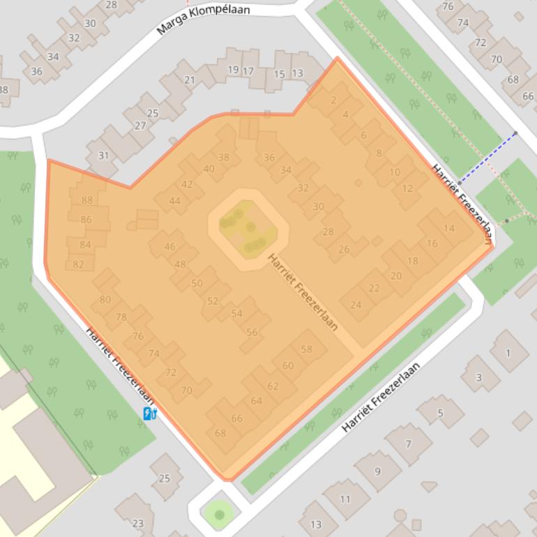 Kaart van postcodegebied 6532SM.