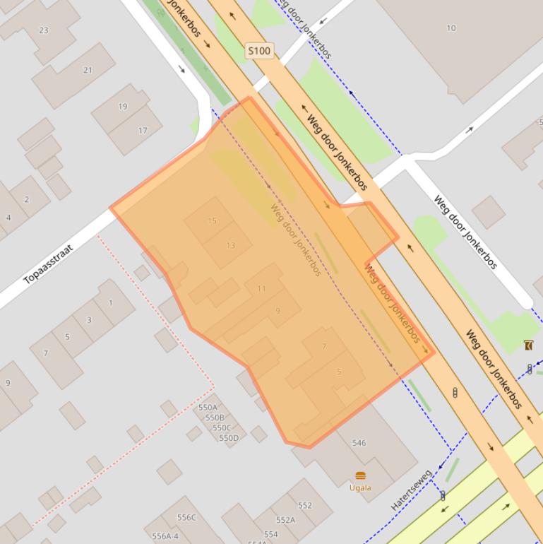 Kaart van postcodegebied 6532SV.