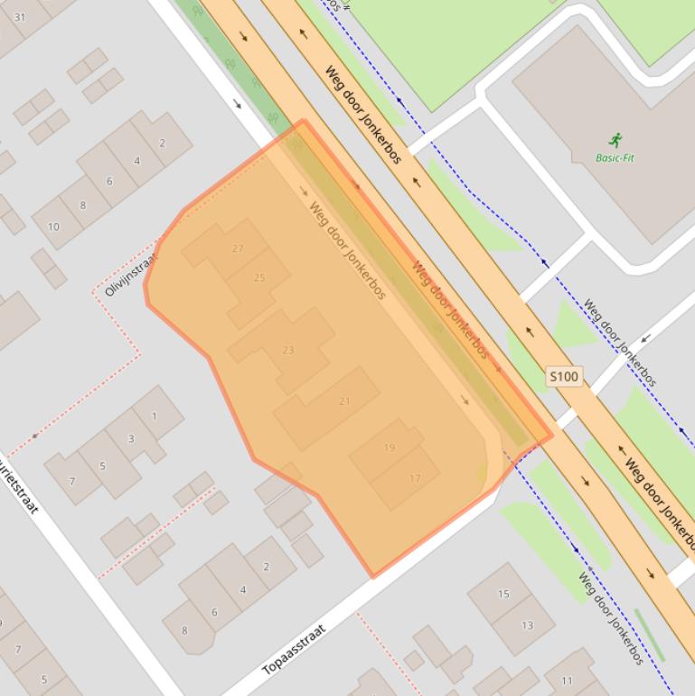 Kaart van postcodegebied 6532SW.