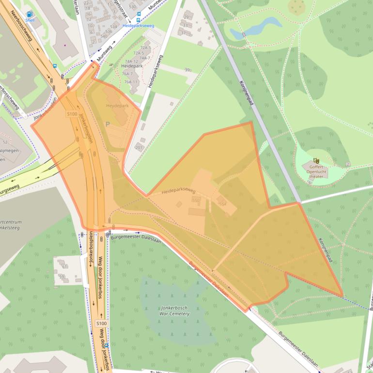 Kaart van postcodegebied 6532TA.