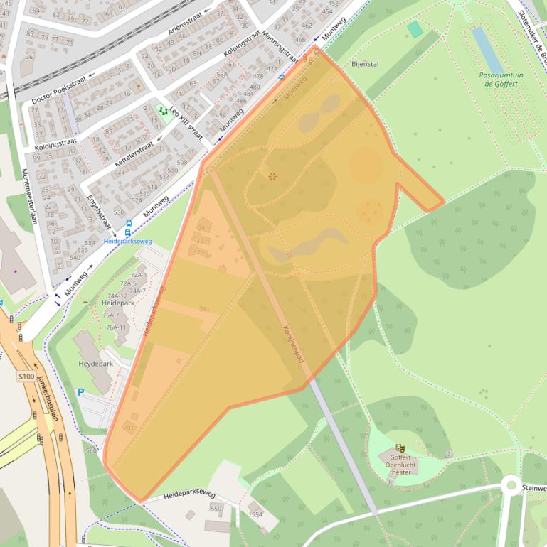 Kaart van postcodegebied 6532TD.