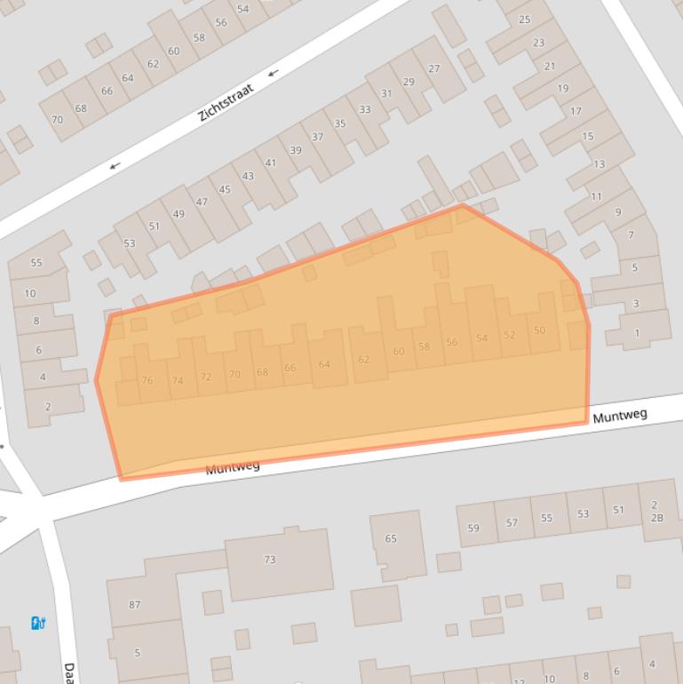 Kaart van postcodegebied 6532TK.