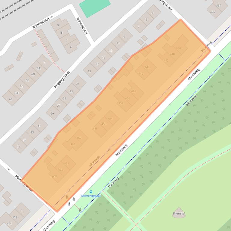 Kaart van postcodegebied 6532TP.