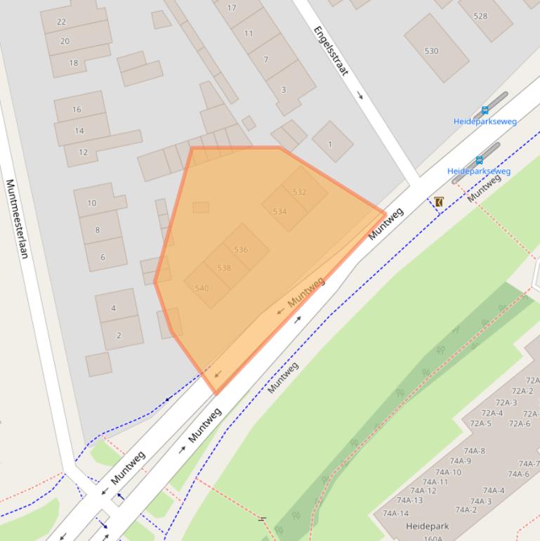 Kaart van postcodegebied 6532TT.