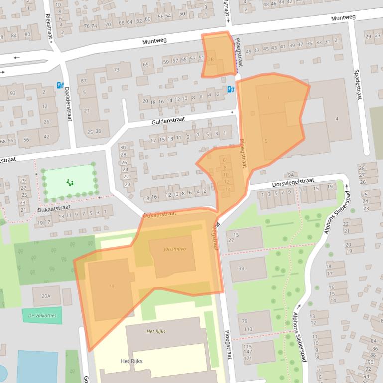 Kaart van postcodegebied 6532TV.