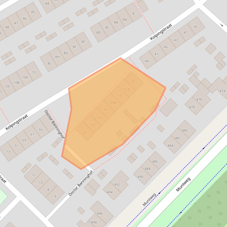 Kaart van postcodegebied 6532WK.