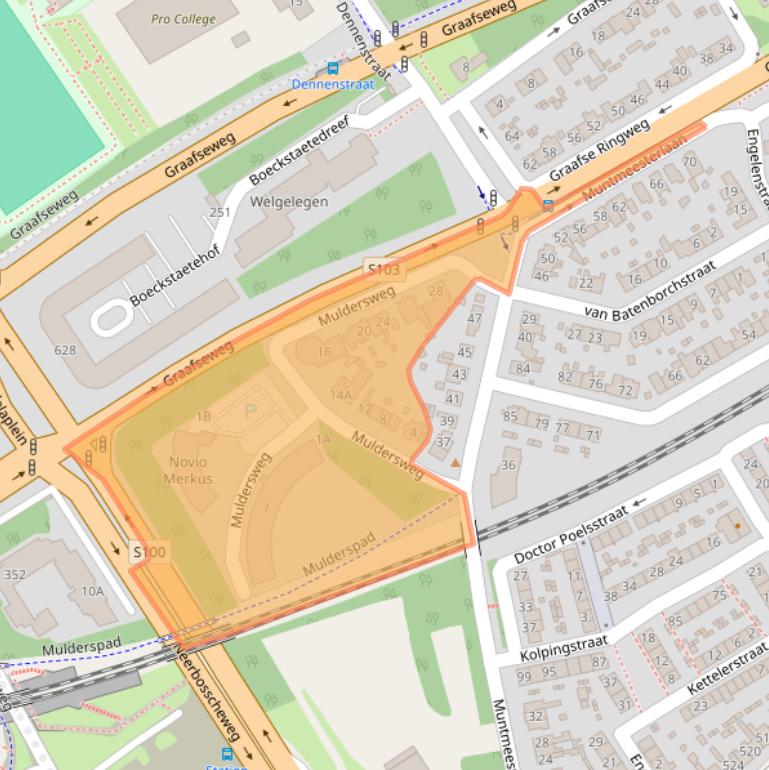 Kaart van postcodegebied 6532WZ.