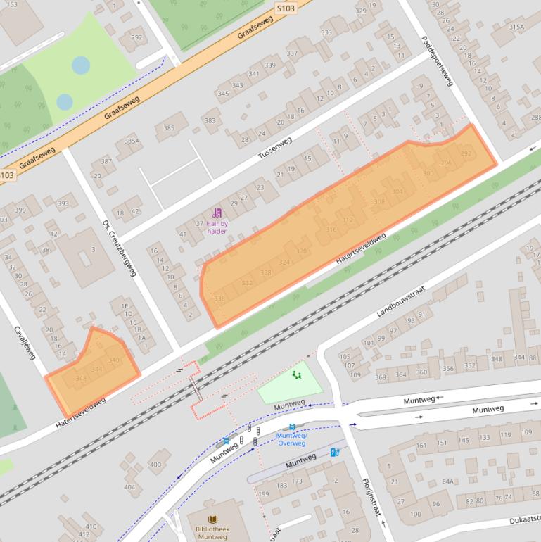 Kaart van postcodegebied 6532XZ.