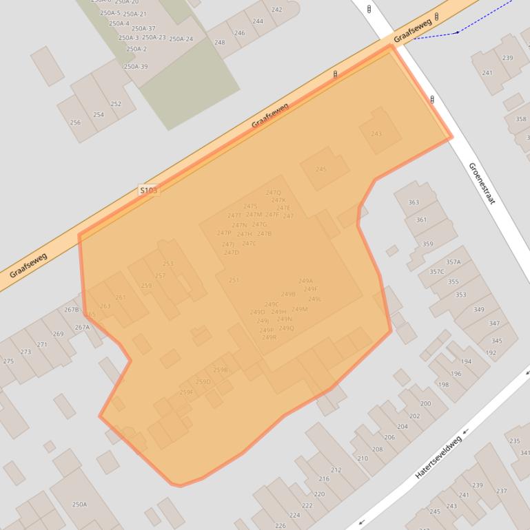 Kaart van postcodegebied 6532ZJ.