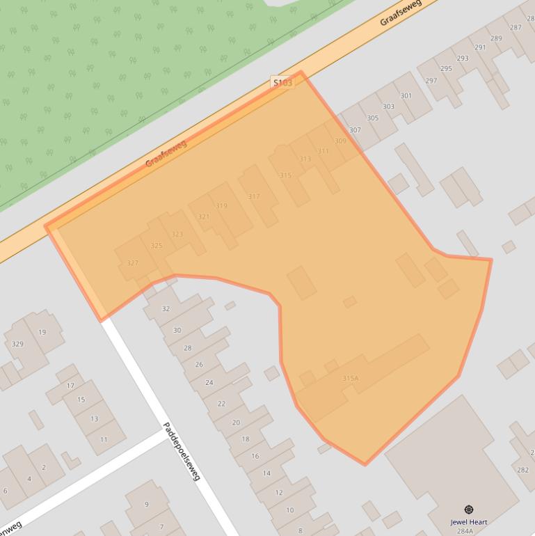 Kaart van postcodegebied 6532ZL.