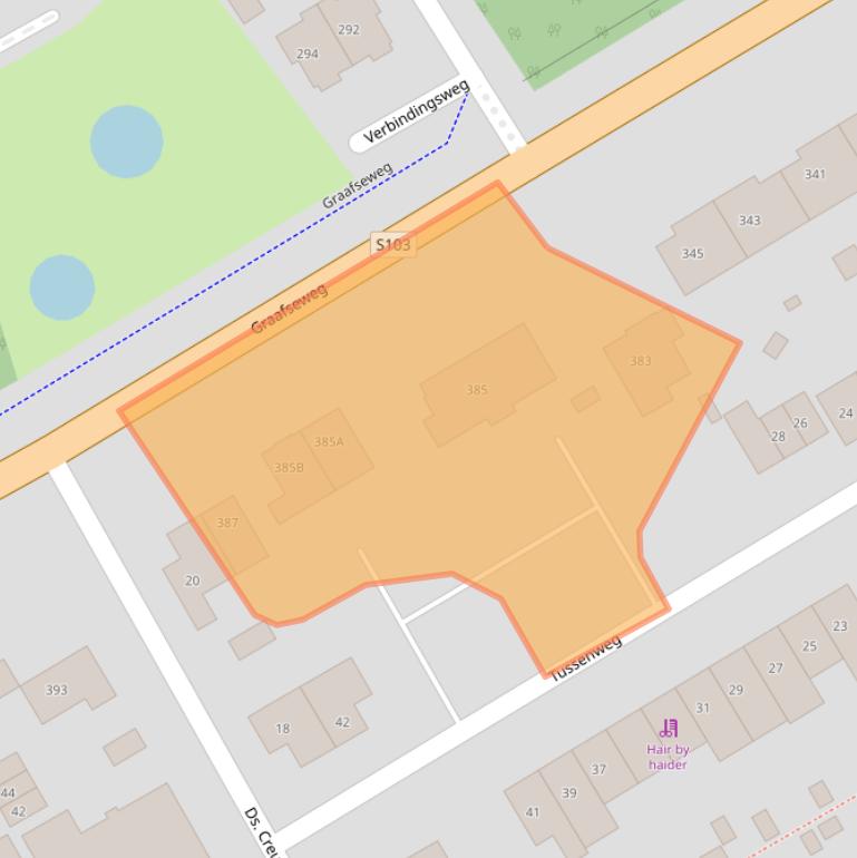 Kaart van postcodegebied 6532ZN.