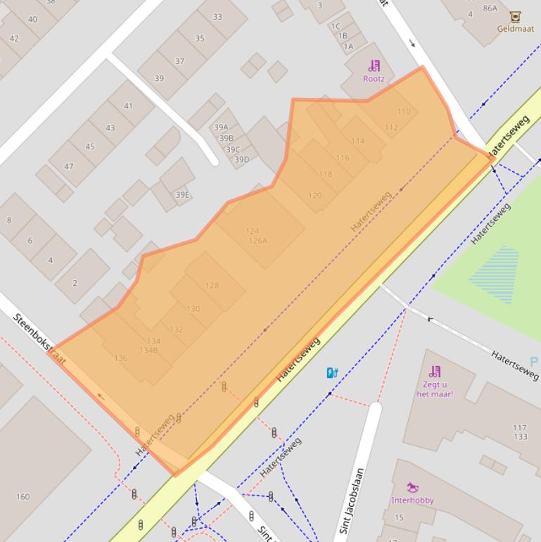 Kaart van postcodegebied 6533AS.