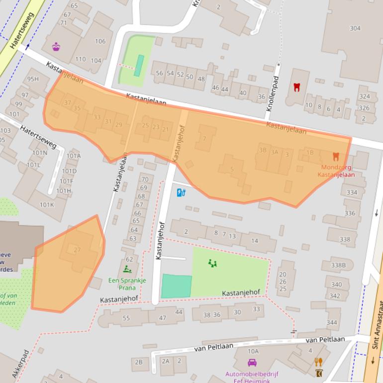 Kaart van postcodegebied 6533BB.