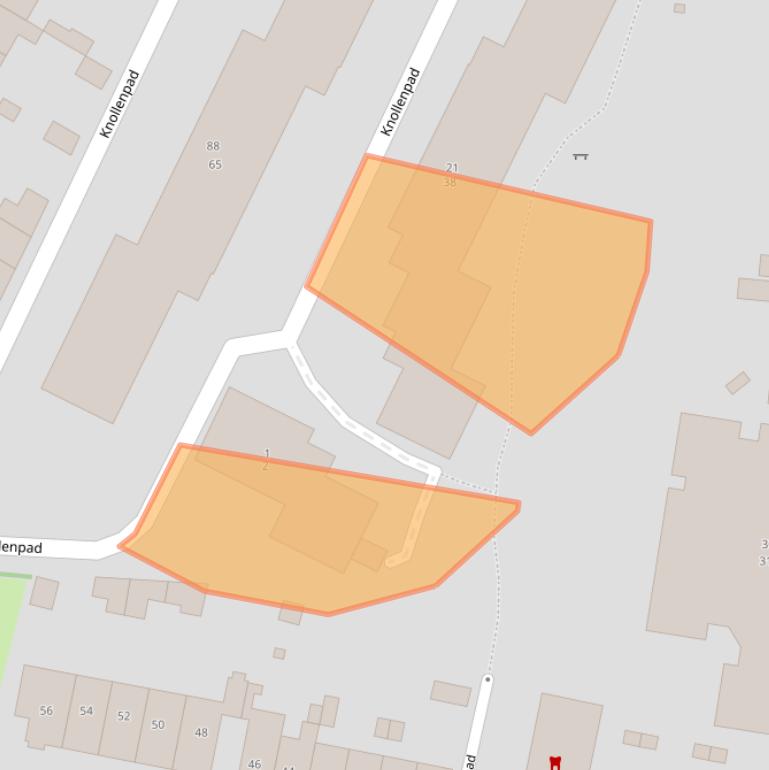 Kaart van postcodegebied 6533BE.