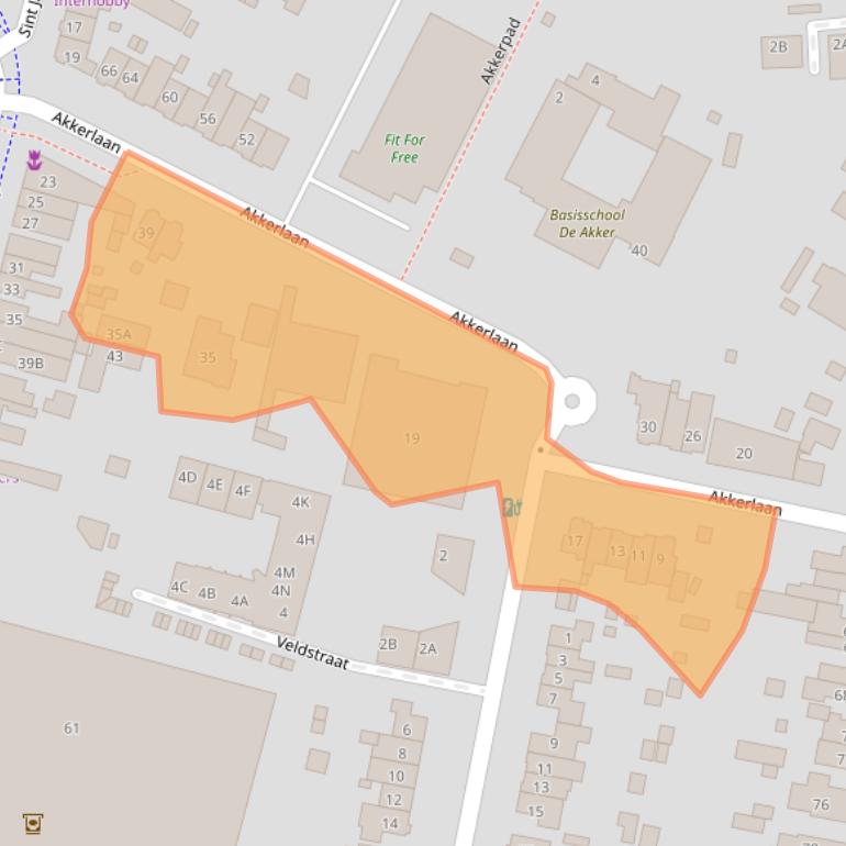 Kaart van postcodegebied 6533BK.