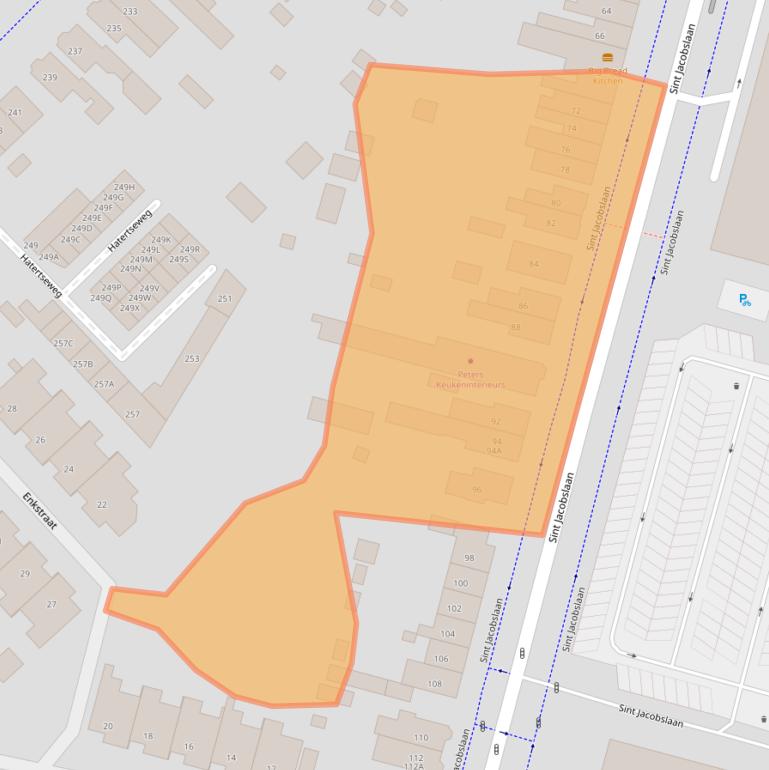 Kaart van postcodegebied 6533BV.