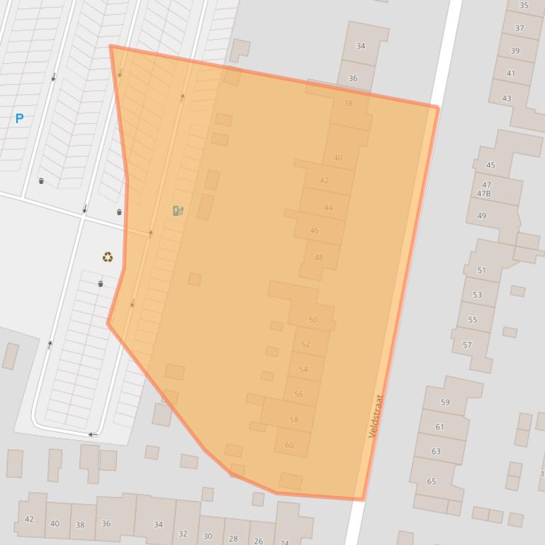 Kaart van postcodegebied 6533CD.