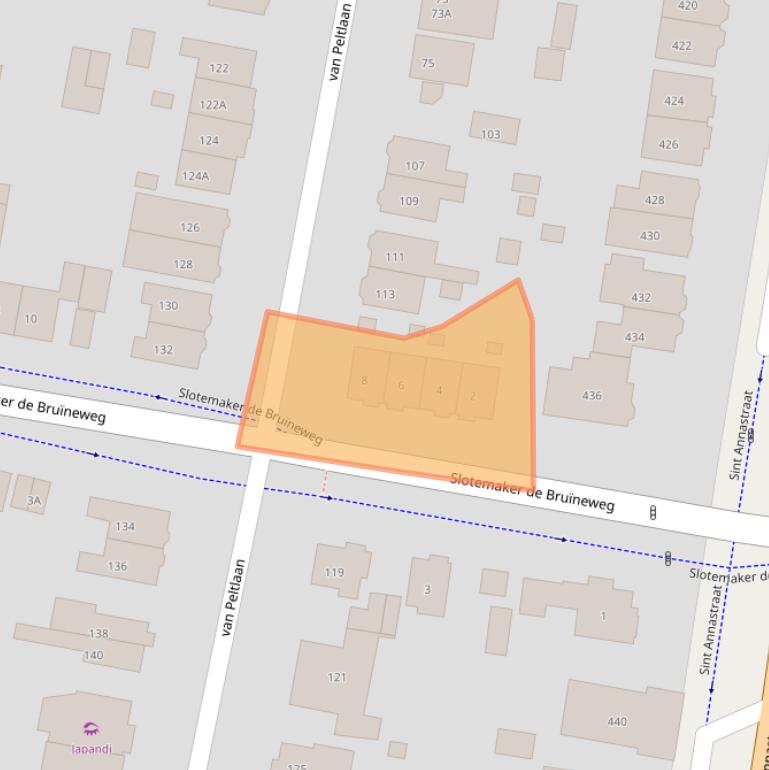 Kaart van postcodegebied 6533CG.