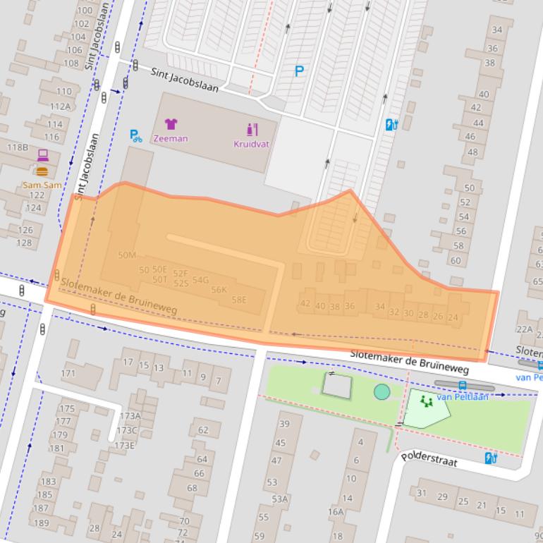 Kaart van postcodegebied 6533CJ.