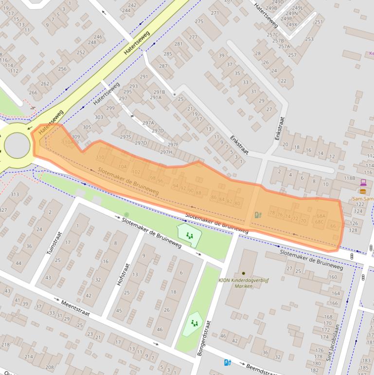 Kaart van postcodegebied 6533CK.