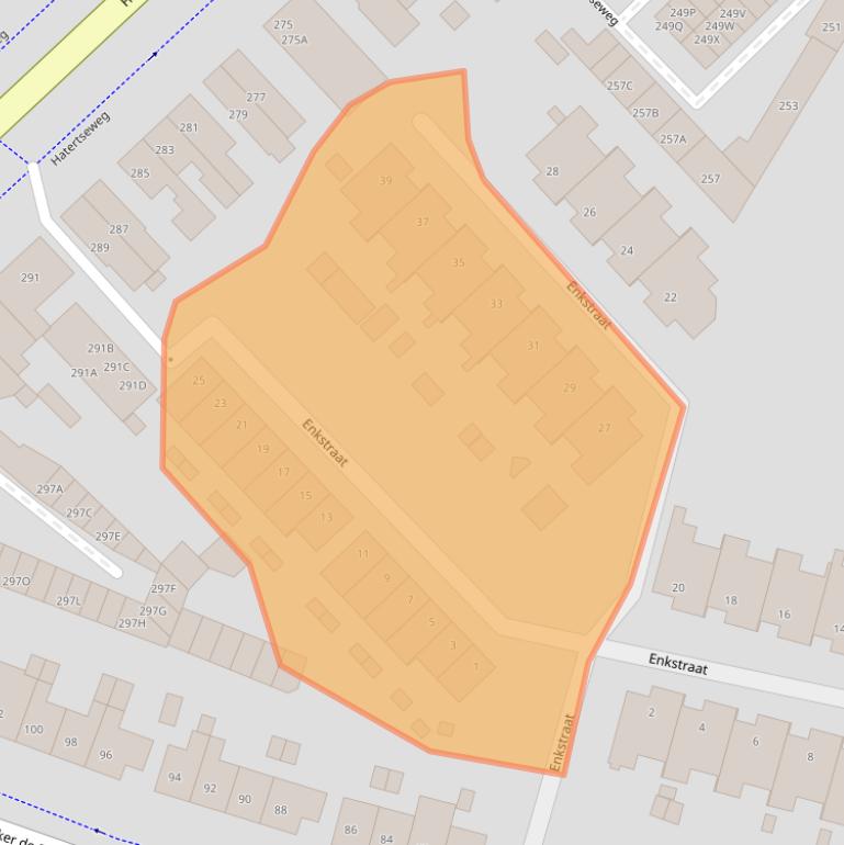 Kaart van postcodegebied 6533CL.