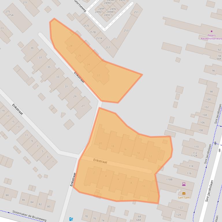 Kaart van postcodegebied 6533CM.