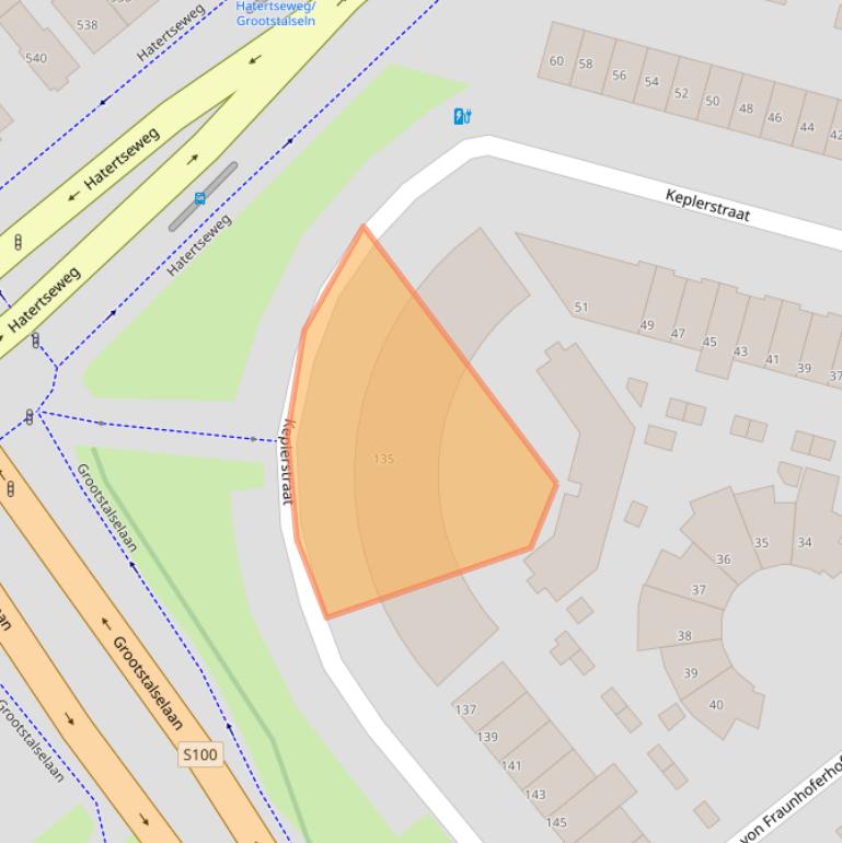 Kaart van postcodegebied 6533DB.