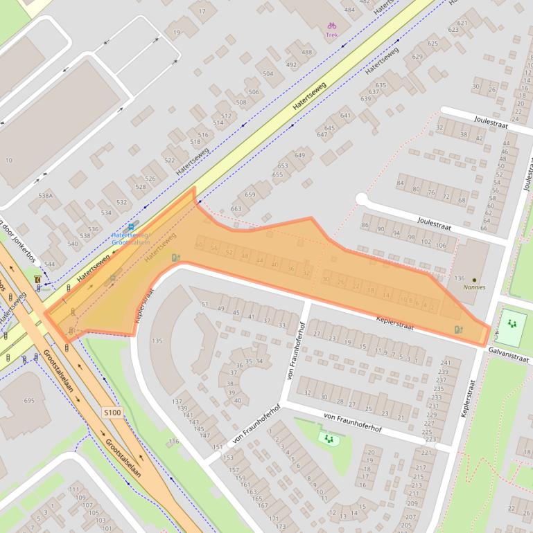 Kaart van postcodegebied 6533DE.