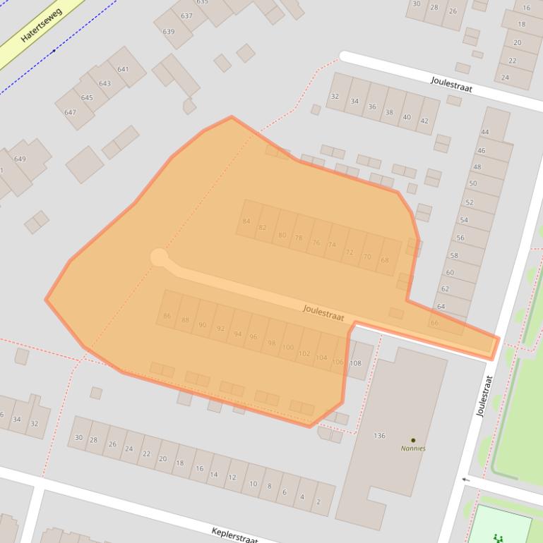 Kaart van postcodegebied 6533DH.