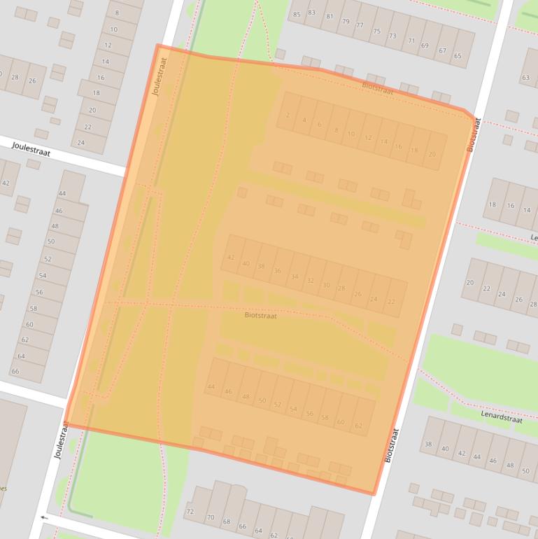 Kaart van postcodegebied 6533DK.