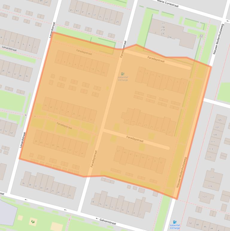 Kaart van postcodegebied 6533DM.