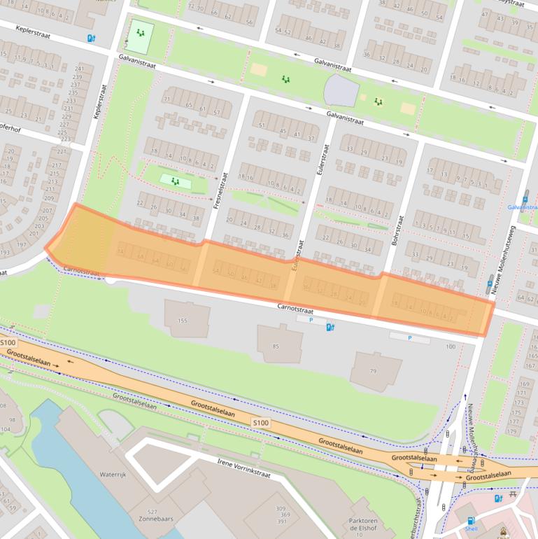 Kaart van postcodegebied 6533DT.